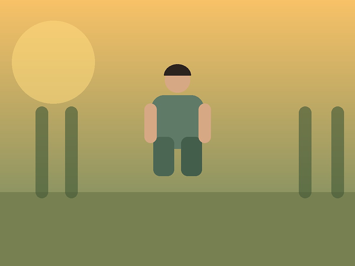 Golden Hour Outdoor Profile — Mobile profile crop, warm gold and natural greens, soft background.