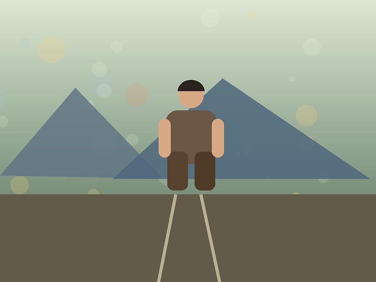 Mountain Road Travel Portrait — Open road and mountain backdrop, warm natural tones.