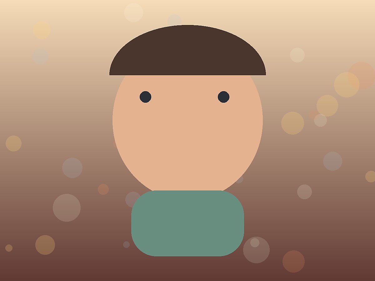 Soft Illustration Portrait — Painterly profile illustration, warm textured background.